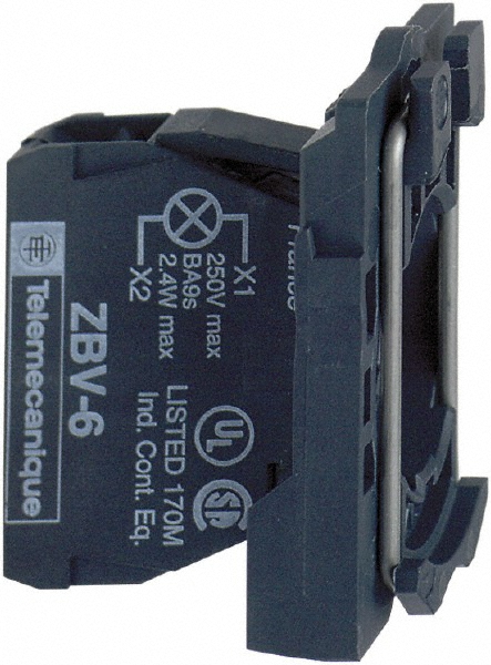 Schneider Electric 120 VAC/VDC White Lens Incandescent & LED Pilot Light - 9001KP38DWS6W31