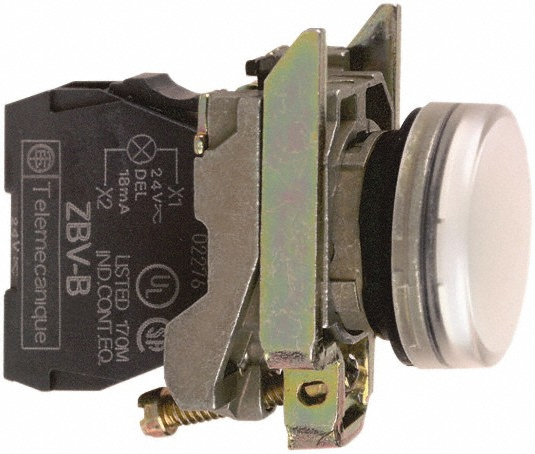 Schneider Electric 110-120 V White Lens LED Indicating Light - ZB5AW0G12