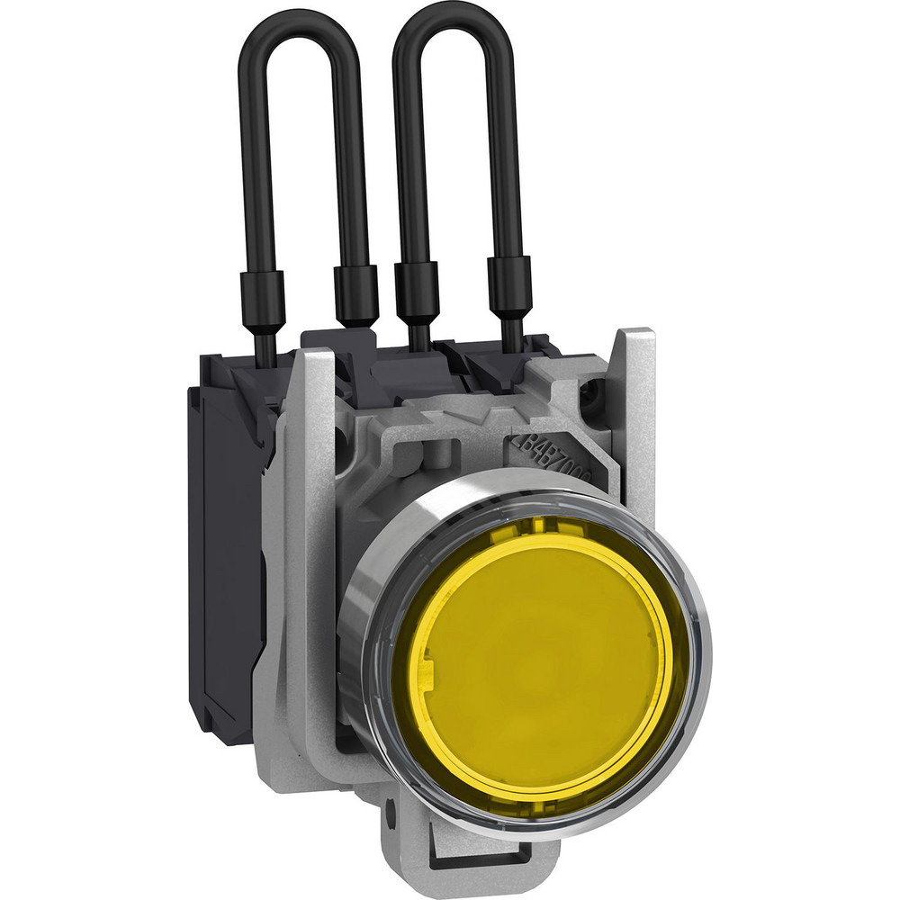 Schneider Electric 48 V Amber Lens LED Press-to-Test Indicating Light - 9001KT36LYA31