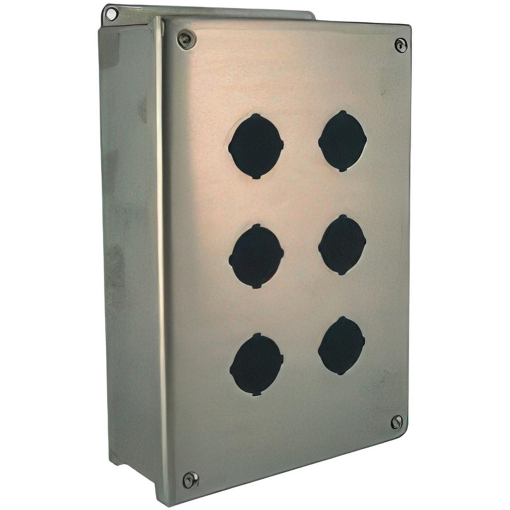 Cooper B-Line 1 Hole, 1.203" Hole Dia, Stainless Steel Pushbutton Switch Enclosure - 78205113694