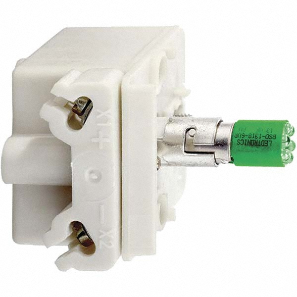 Schneider Electric 110-120 VAC/VDC Green Lens LED Indicating Light - 9001KM58LG