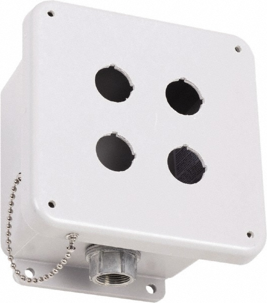 Schneider Electric 4 Hole, 22mm Hole Dia, Die Cast Zinc Pushbutton Switch Enclosure - XAPG39804
