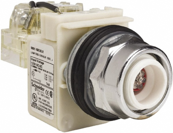 Schneider Electric 120 VAC Red Lens LED Indicating Light - 9001KT38LRR9