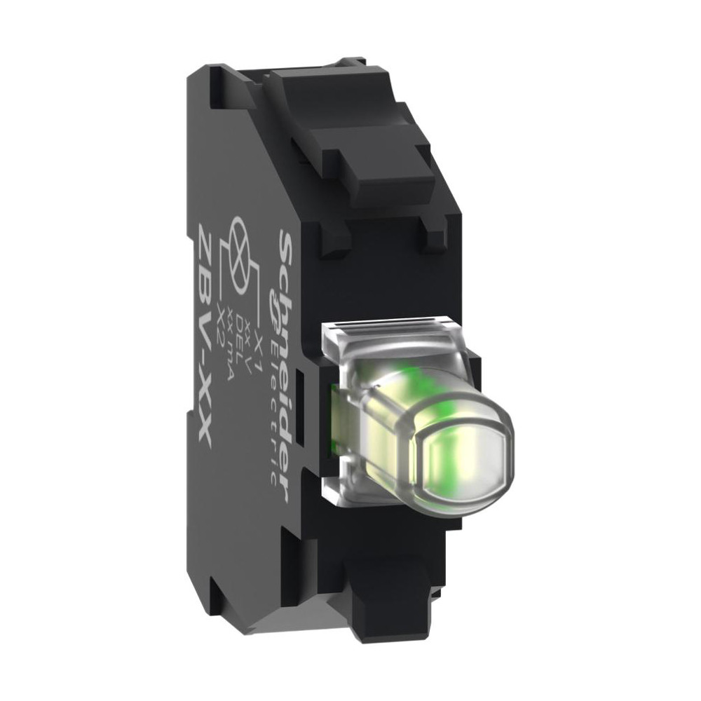 Schneider Electric 12 VAC/VDC at 50/60 Hz White Lens LED Indicating Light - ZB4BVJ1