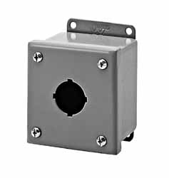 Cooper B-Line 3 Hole, 1.203" Hole Dia, Steel Pushbutton Switch Enclosure - 78205170244