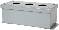 Cooper B-Line 3 Hole, 1.203" Hole Dia, Steel Pushbutton Switch Enclosure - 78205170244