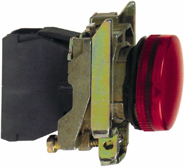 Schneider Electric 24-28 VAC/VDC Red Lens LED Indicating Light - 9001KM55LR