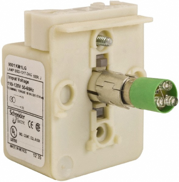 Schneider Electric 110-120 VAC Green Lens LED Light Module - 9001KM1LG