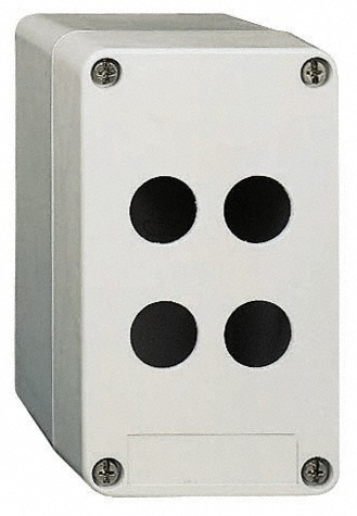 Cooper B-Line 4 Hole, 1.203" Hole Dia, Stainless Steel Pushbutton Switch Enclosure - 78205113700