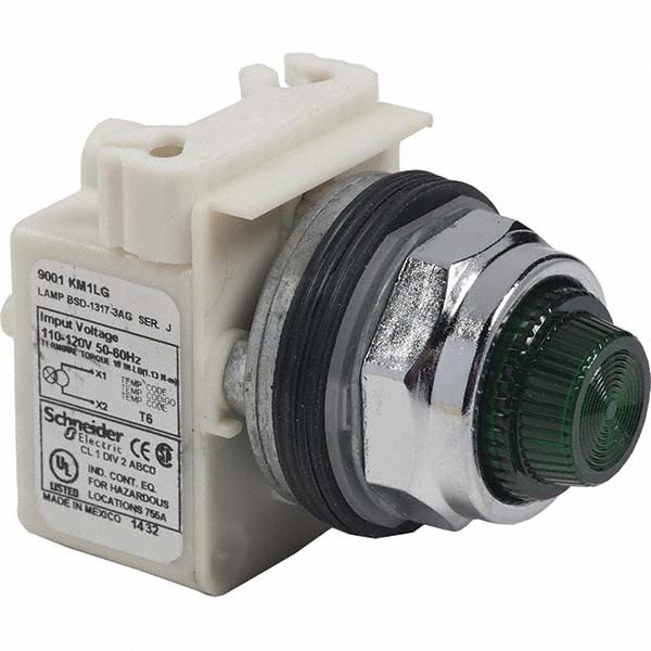 Schneider Electric 120 VAC LED Indicating Light - 9001KT38LG