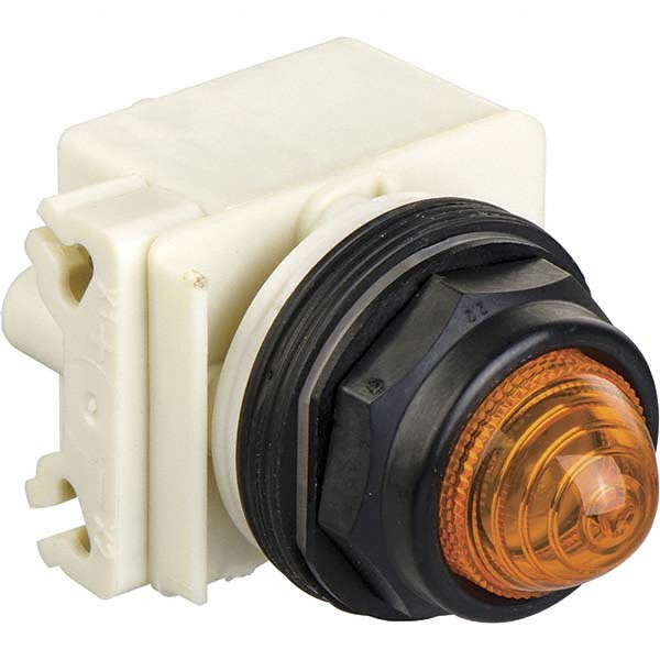 Schneider Electric 24 VAC/DC White Lens LED Pilot Light - 9001SKP35LWW9
