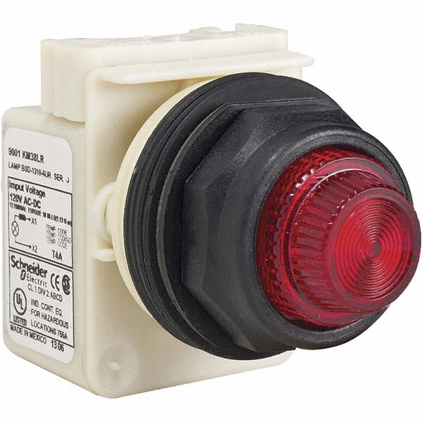 Schneider Electric 28 V Red Lens LED Pilot Light - 9001SKT35LRR9