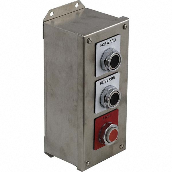 Enerpac Push-Button Control Stations: Control Station Type: Pendant; Number of Operators: 1; Legend Markings: No Legend; Switch Action: Push - CC132