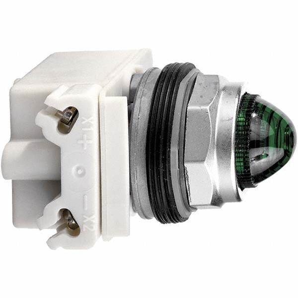 Schneider Electric 230 V Green Lens Incandescent Pilot Light - 9001KP7G9