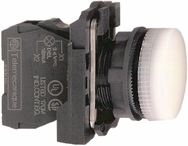 Schneider Electric 230-240 VAC at 50/60 Hz Green Lens LED Pilot Light - XB5AVM3