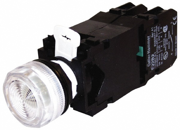 Eaton Cutler-Hammer 120 VAC Green Lens Press-to-Test Indicating Light - E22TB3X27