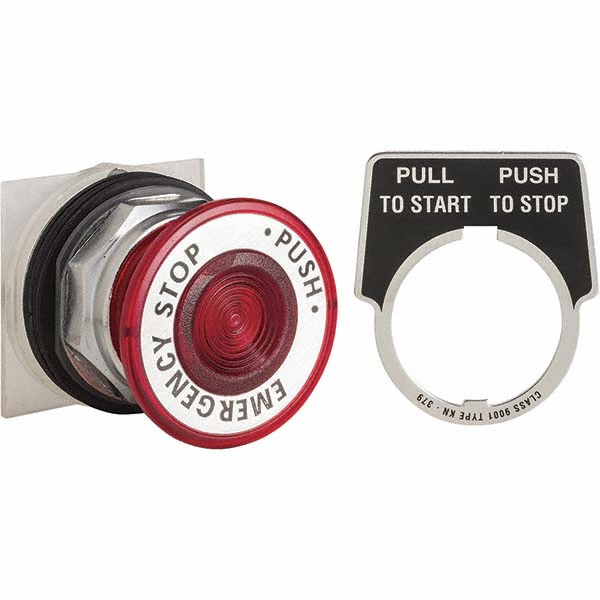 Schneider Electric Push-Button Switch: 30 mm Mounting Hole Dia, Maintained (MA) - 9001KR9RH27