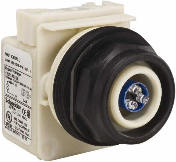 Schneider Electric 120 V Blue Lens LED Pilot Light - 9001SKT38LLL9
