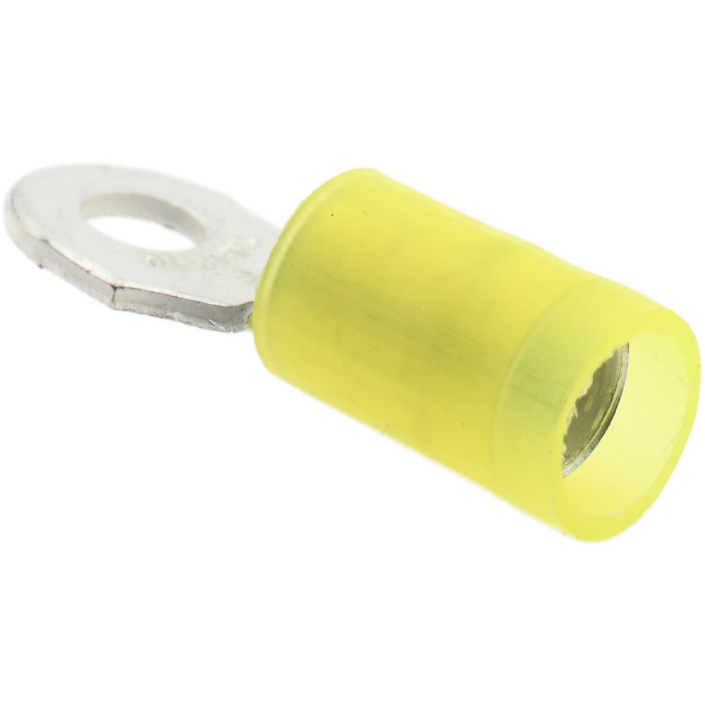 Value Collection D Shaped Ring Terminal: Partially Insulated, 12 to 10 AWG, Crimp Connection - BD-18332
