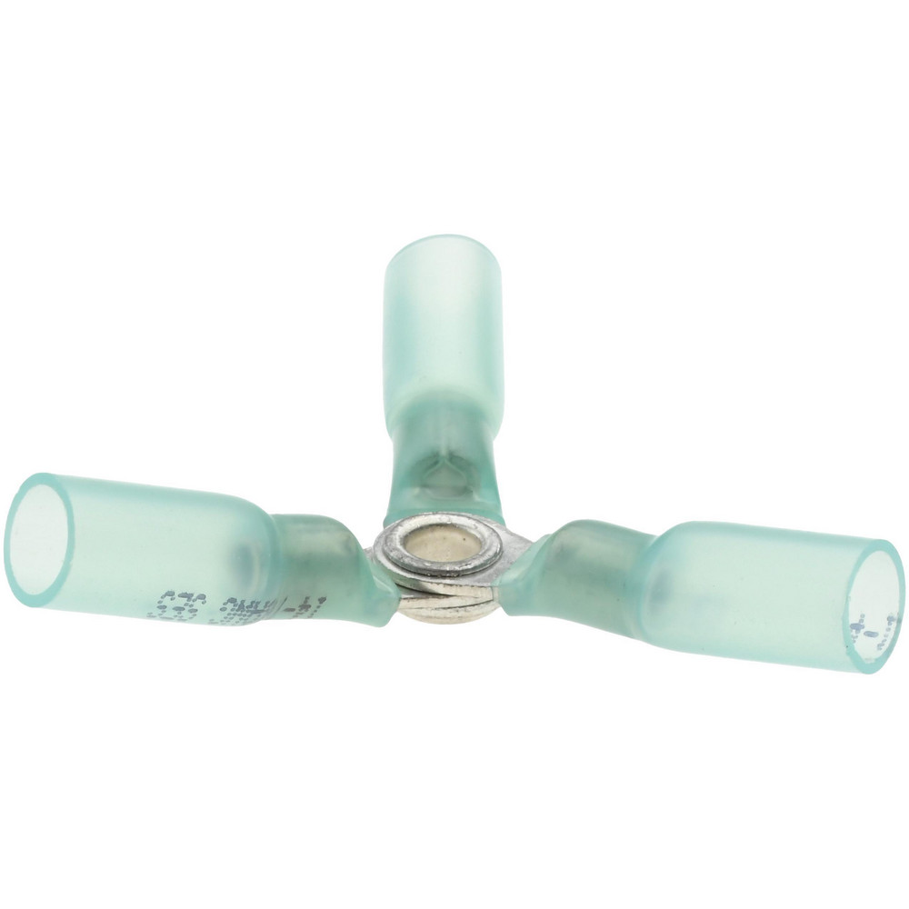 Value Collection Butt Splice Terminal: Crimp-On, Blue, 16 AWG Min, 14 AWG Max, Fully Insulated, Heat Shrink & Polyolefin - BOW-23855