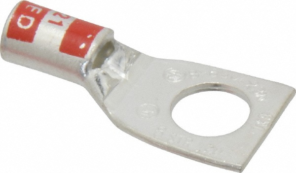Thomas & Betts Square Ring Terminal: Non-Insulated, 8 AWG, Crimp Connection - 54104
