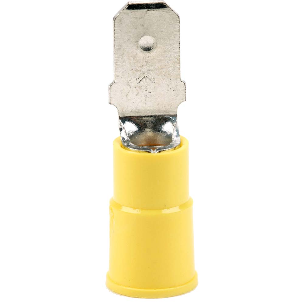 Value Collection Wire Disconnect: Male, Yellow, Vinyl, 12-10 AWG, 1/4" Tab Width - MDV5-250