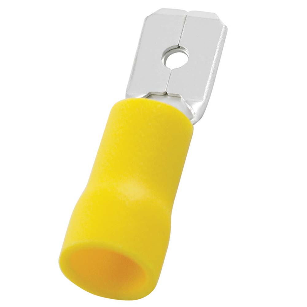 Value Collection Wire Disconnect: Male, Yellow, Vinyl, 12-10 AWG, 1/4" Tab Width - MDV5-250