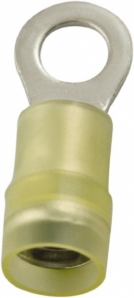Value Collection Circular Ring Terminal: Partially Insulated, 12 to 10 AWG, Crimp Connection - RNYD5-3.7