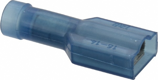 Thomas & Betts Wire Disconnect: Female, Yellow, Nylon, 12-10 AWG, 1/4" Tab Width - TNF10-250FD-XV