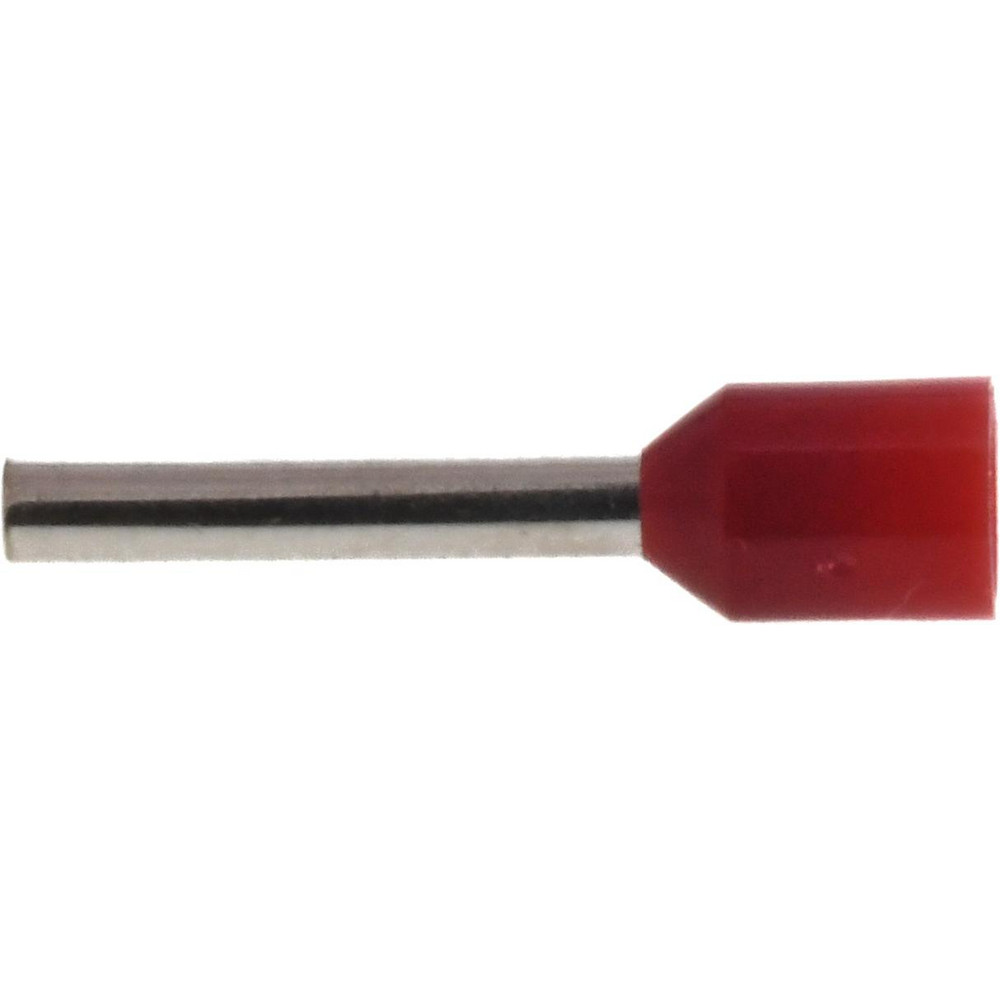 Value Collection Electrical Wire Ferrules; Insulation Type: Partially Insulated; Connection Type: Crimp; Compatible Wire Size (sq mm): 1.5 mm²; 16 AWG; Compatible Wire Size (AWG): 16; Pin Length: 0.472 in; 12.0 mm; Pin Length (mm): 12; Pin Dia: 1.7 mm; Overall Length: 18.5 mm; Insulation Material: Nylon - E1512-L-RED