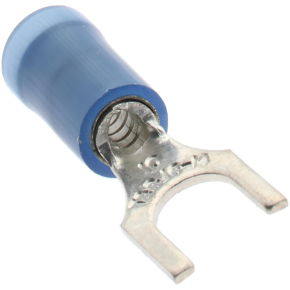 Value Collection Standard Fork Terminal: Yellow, Nylon, Partially Insulated, #6 Stud, Crimp - BD-18350