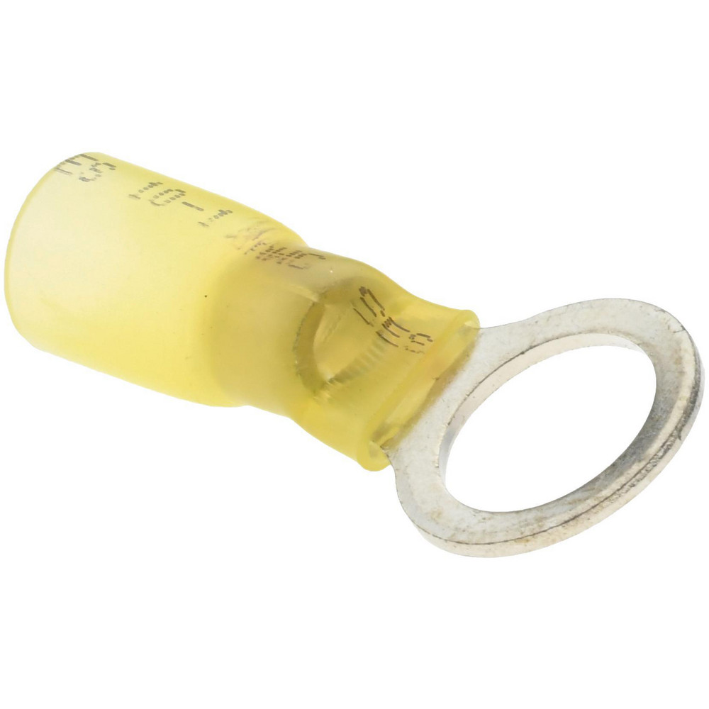 3M Circular Ring Terminal: Partially Insulated, 12 to 10 AWG, Crimp Connection - 7010397380