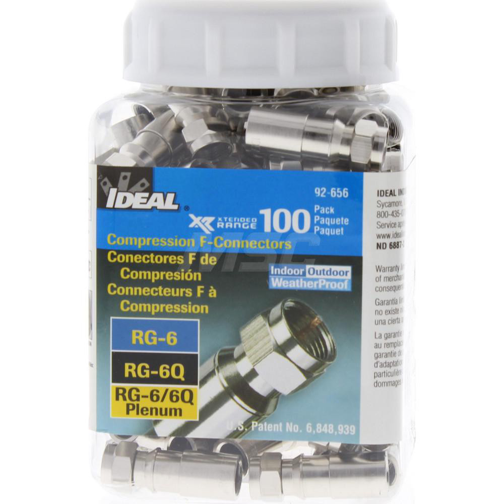 Hubbell Wiring Device-Kellems Coaxial Connectors: Connector Type: Multimedia; Termination Method: Snap-In; Compatible Coaxial Type: Blank - SFBW10