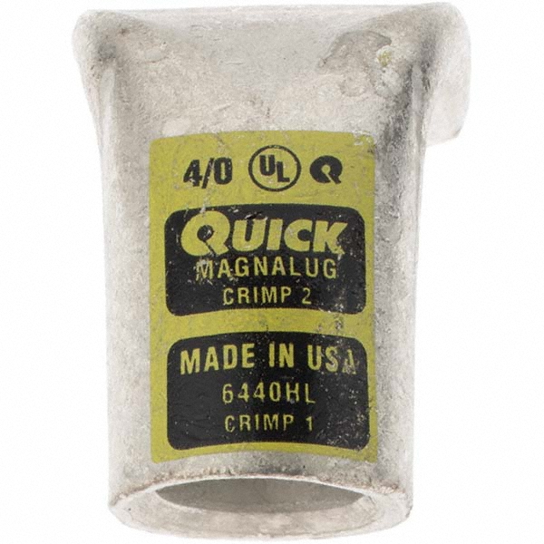 Made in USA Right Angle Ring Terminal: Non-Insulated, 4/0 AWG, Crimp Connection - 6440-781-005FL