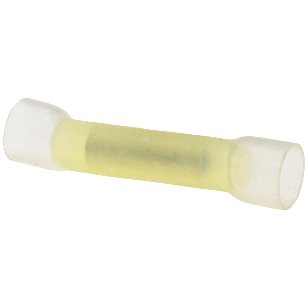 Value Collection Butt Splice Terminal: Crimp-On, Yellow, 12 AWG Min, 10 AWG Max, Fully Insulated, Heat Shrink & Polyolefin - BOW-23847-JAR