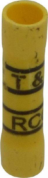 Value Collection Butt Splice Terminal: Crimp-On, Yellow, 12 AWG Min, 10 AWG Max, Fully Insulated, Heat Shrink & Polyolefin - BOW-23847-JAR