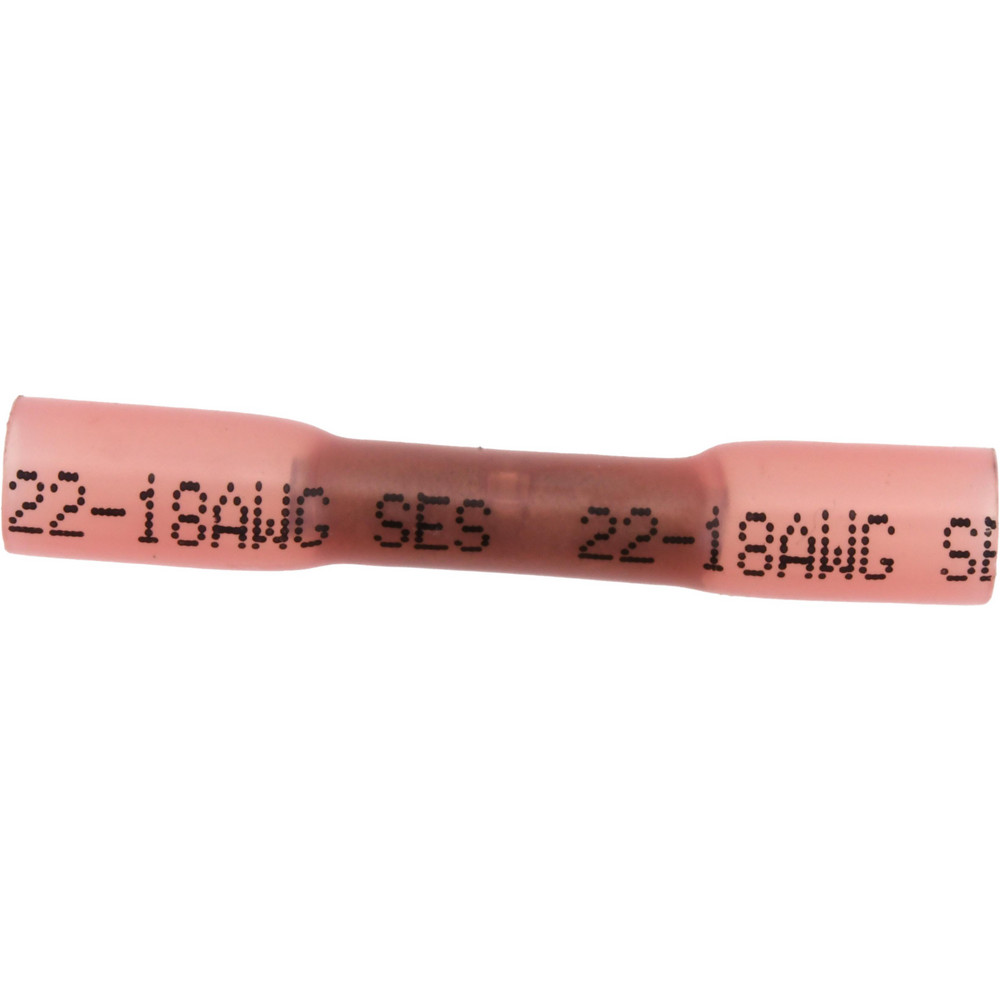 Value Collection Butt Splice Terminal: Crimp-On, Yellow, 12 AWG Min, 10 AWG Max, Fully Insulated, Heat Shrink & Polyolefin - BOW-23847-JAR