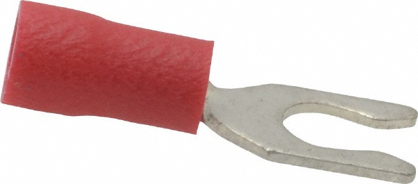 Ideal Standard Fork Terminal: Red, Vinyl, Partially Insulated, #10 Stud, Crimp - 83-7131