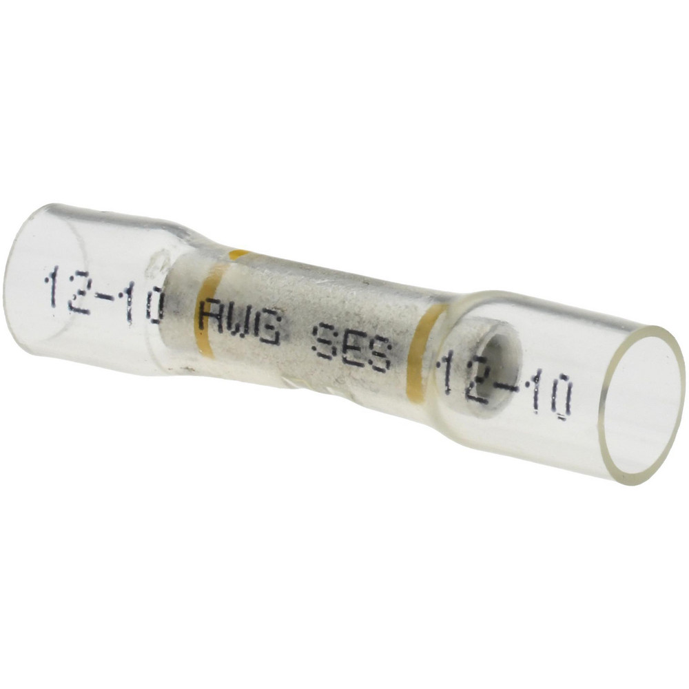 Value Collection Butt Splice Terminal: 12 AWG Min, 10 AWG Max, Partially Insulated, Nylon - Z4WCNYD5