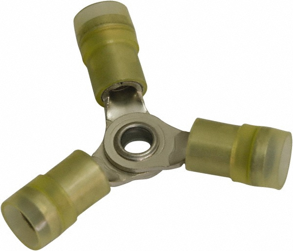 Value Collection Butt Splice Terminal: 12 AWG Min, 10 AWG Max, Partially Insulated, Nylon - Z4WCNYD5