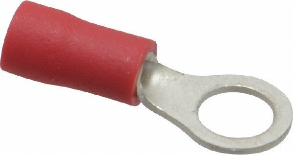 Ideal Circular Ring Terminal: Partially Insulated, 22 to 18 AWG, Crimp Connection - 83-2141