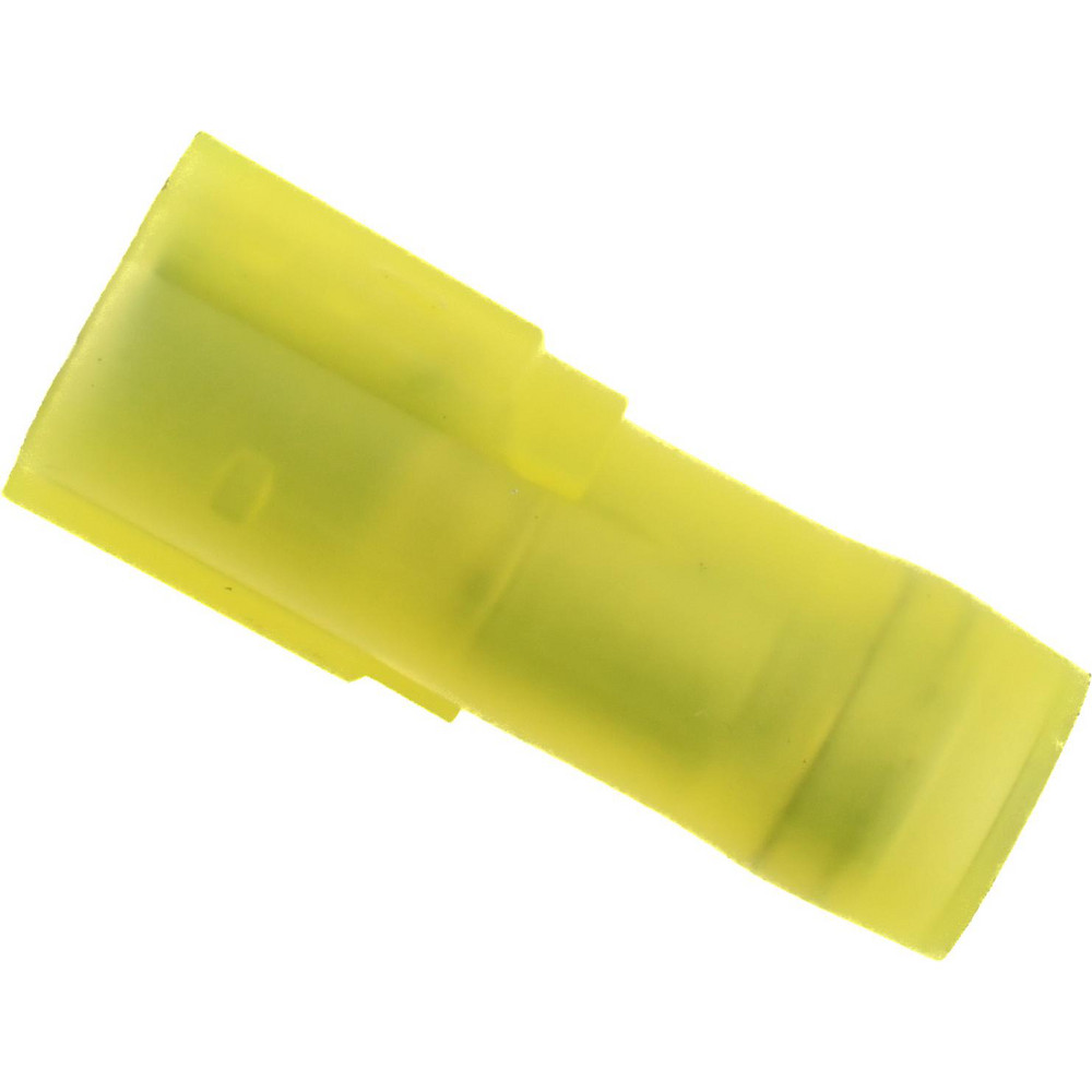 3M Wire Disconnect: Female, Yellow, Nylon Heat Shrink, 12-10 AWG, 1/4" Tab Width - 7000133382