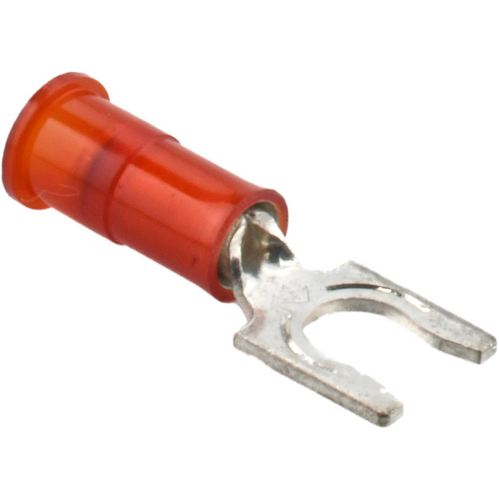 3M Block Fork Terminal: Yellow, Nylon, Partially Insulated, #8 Stud, Crimp - 7010397429