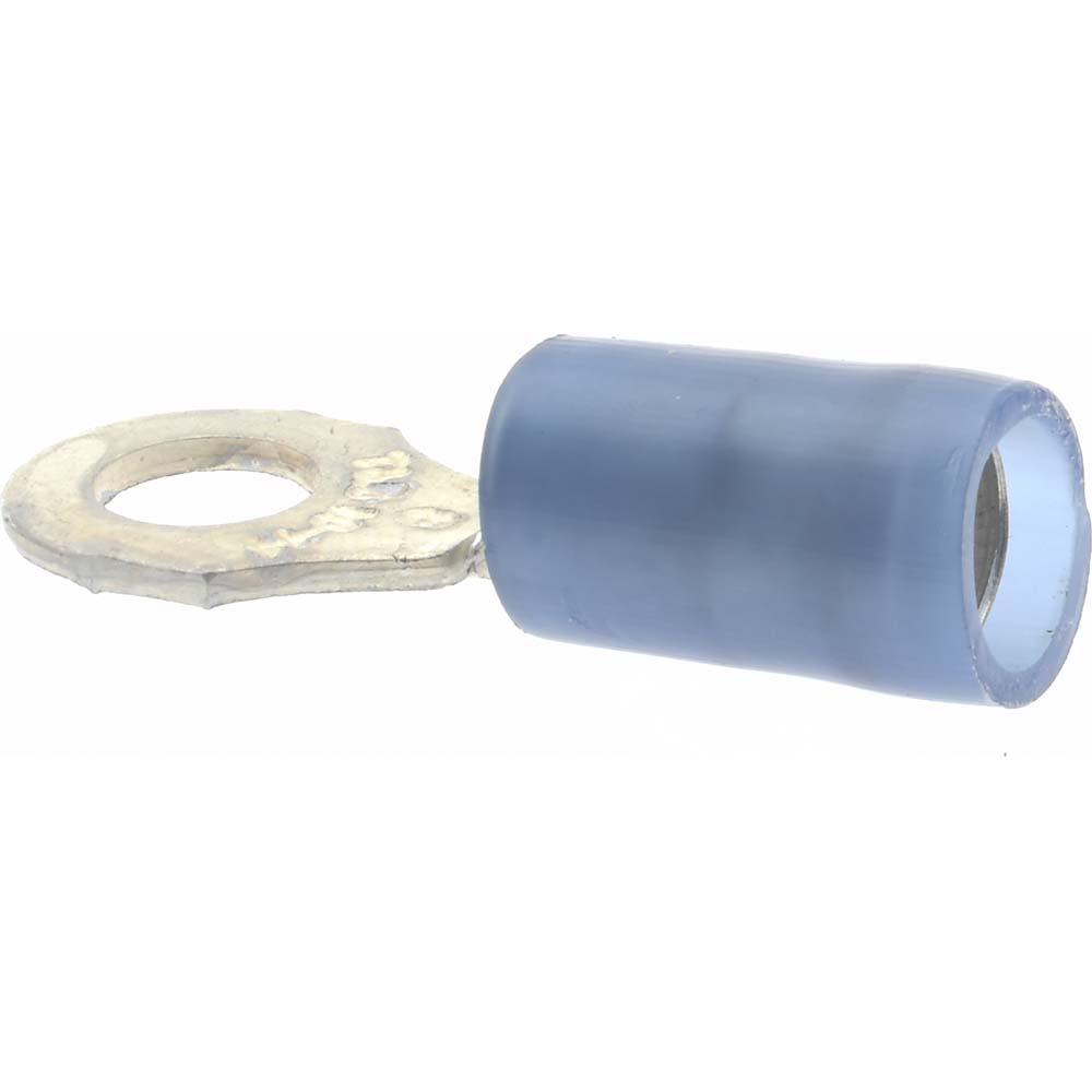 Value Collection D Shaped Ring Terminal: Partially Insulated, 16 to 14 AWG, Crimp Connection - BD-18324