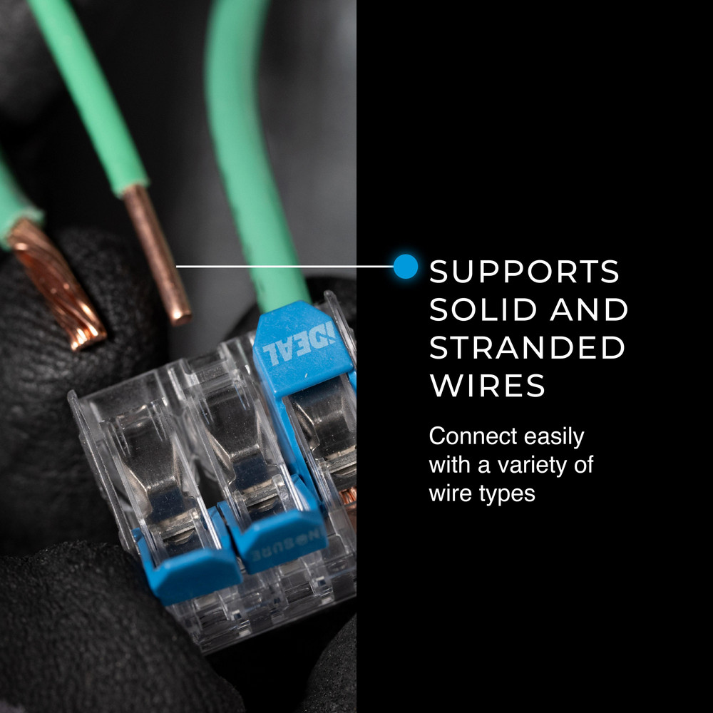 Ideal 10AWG 3 PORT 75/PK PUSH-IN WIRE CONNECTORS - 30-10L33