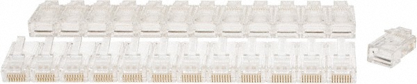 Ideal Modular Connectors: Connector Type: RJ45; Data Rating: Cat6; Number of Positions: 8 - 85-377