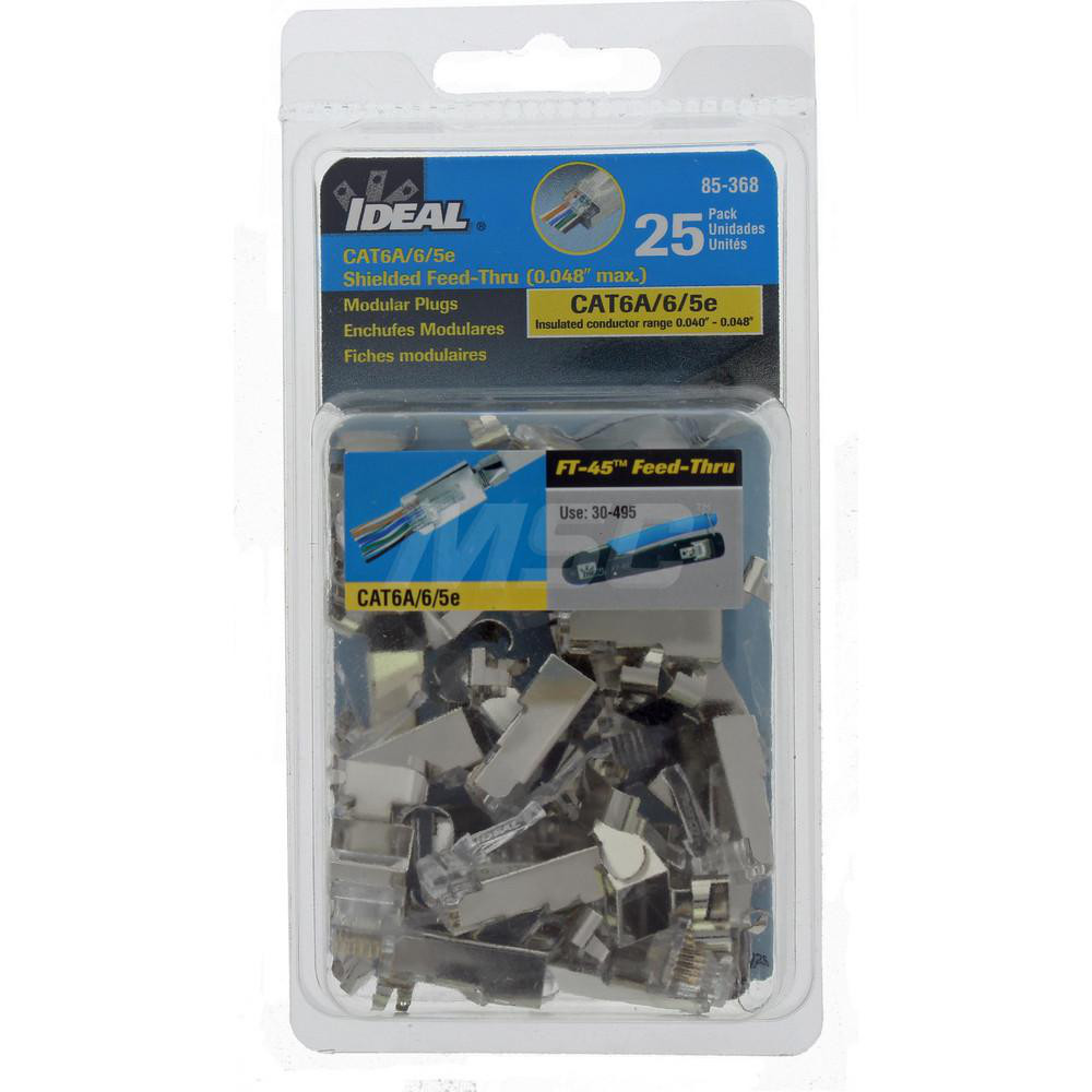 Ideal Modular Connectors: Connector Type: RJ45; Data Rating: Cat6; Number of Positions: 8 - 85-377