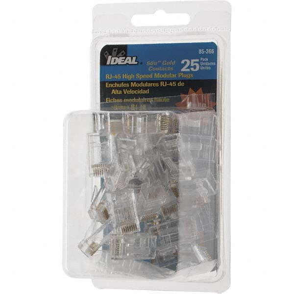 Ideal Modular Connectors: Connector Type: RJ45; Data Rating: Cat6; Number of Positions: 8 - 85-377