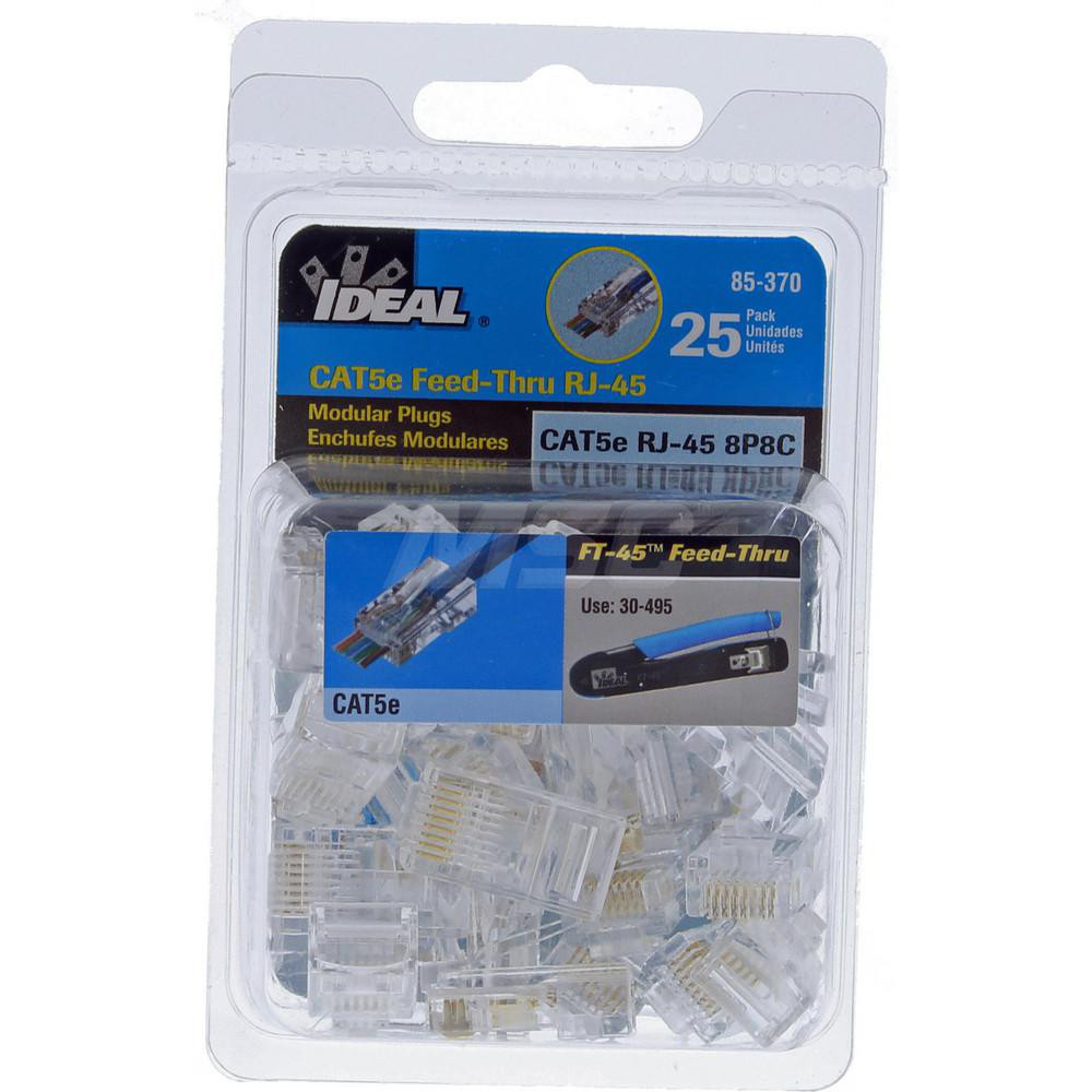 Ideal Modular Connectors: Connector Type: RJ45; Data Rating: Cat6; Number of Positions: 8 - 85-377