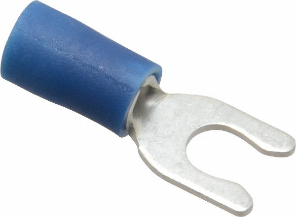 Ideal Standard Fork Terminal: Red, Vinyl, Partially Insulated, #8 Stud, Crimp - 83-7121